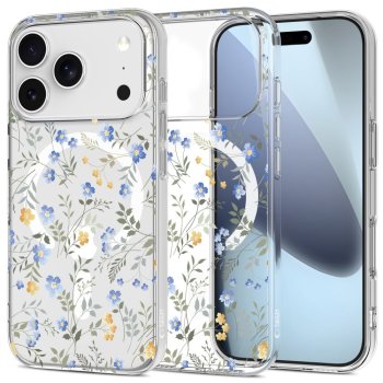 Tech-Protect FlexAir MagSafe vāciņš iPhone 17 Pro - Margrietiņas ar lapām | Phone Case Cover Daisies With Leaves