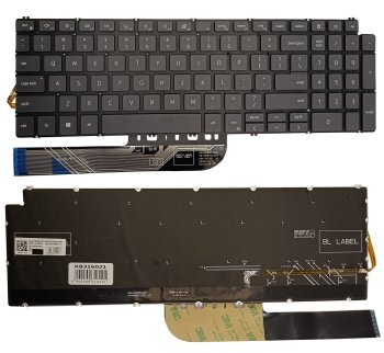 Dell Inspiron 5584 / 5590 / 5593 Keyboard with Backlight, US, Gray