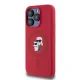 Чехол Karl Lagerfeld Silicone Karl&Choupette Heads Ring MagSafe для iPhone 15 Pro, Красный