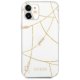 Guess iPhone 12 mini vāciņš Gold Chain Collection, balts