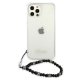 Guess iPhone 12 Pro Max vāciņš Pearl Collection, caurspīdīgs