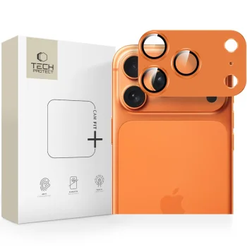 Tech-Protect Camfull Fit+ kameras aizsargstikls iPhone 17 Pro Max - oranžs