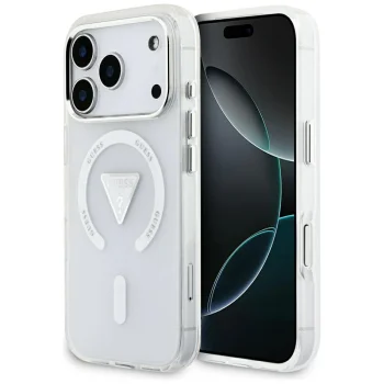 Чехол Guess IML Gradient Triangle Logo MagSafe для iPhone 17 Pro, Прозрачный