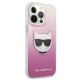 Karl Lagerfeld iPhone 13 Pro Max vāciņš Choupette Head, rozā