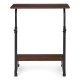 ModernHome Mobile Laptop Desk C-Shaped End Table for Couch and Bed, Dark Walnut