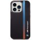 BMW iPhone 14 Pro Case Tricolor Stripe, Black
