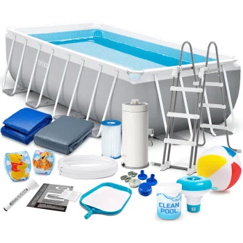 Intex Prism Frame 488x244x107 cm Frame Pool with Accessories (18-in-1)