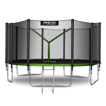Dārza batuts 465 cm (15 ft) ar ārējo tīklu un kāpnēm Neo-Sport
