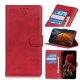 Sony Xperia 10 II PU Leather Wallet Case Cover, Red