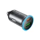 Acefast B15 65W USB-A + USB-C Automašīnas Lādētājs, Pelēks
