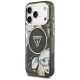Чехол Guess IML Glitter Flowers Triangle с MagSafe для iPhone 17 Pro Max — черный