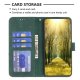 Apple iPhone 14 Pro 6.1\'\' Geometric Texture Wallet Stand Leather Phone Book Case Cover, Green
