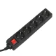 Удлинитель Maclean MCE226G, 5 розеток, Schuko, 1.4м, Черный