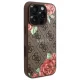 Guess 4G Flowers Print MagSafe Case for iPhone 16 Pro, Brown
