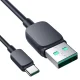 Joyroom Multi-Color Series A14 USB-A uz USB-C kabelis 3A 1.2m, melns
