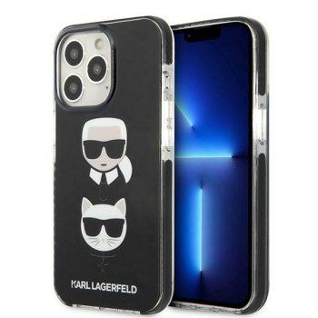 Karl Lagerfeld Karl&Choupette Head vāciņš iPhone 13 / 13 Pro - Black