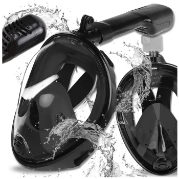 Bakalu Full Face Snorkeling Mask S/M, Foldable, Black