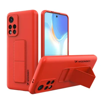 Wozinsky Kickstand Case vāciņš Xiaomi Redmi 10 ar statīvu, sarkans