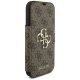 Guess iPhone 17 Pro Wallet Case Book 4G Metal Logo, Brown
