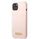 Guess Silicone Logo Plate MagSafe vāciņš iPhone 13 mini, rozā