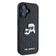 Karl Lagerfeld iPhone 16 Case Monogram Karl&Choupette Head Pin, Black