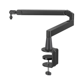 Zema profila mikrofona statīvs BOYA MIC ARM LP ar galda skavu, melns