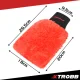 Auto mazgāšanas cimds Xtrobb Coral Fleece 26.5 x 18 cm, sarkans un melns