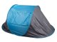 Pop-up beach tent, self-assembling, UV protection, large, carry bag, grey blue