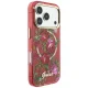 Чехол Guess IML Glitter Blossom Roses для iPhone 17/18 Pro Max, MagSafe, бордовый