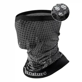Qunature 11230014002 sporta kakla sildītājs, daudzfunkcionāla bandana, melna