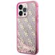 Guess iPhone 14 Pro Max vāciņš Liquid Glitter 4G Translucent, rozā