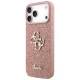 Чехол Guess Fixed Glitter Big 4G для iPhone 17 Pro Max розовый