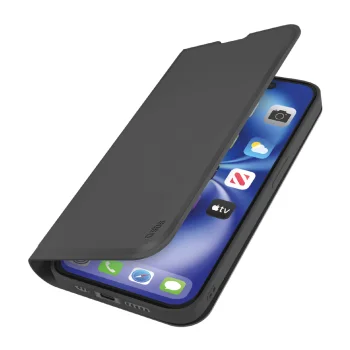 SBS Wallet Smooth atverams vāciņš iPhone 16e / 17e, melns