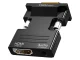 Адаптер-переходник HDMI на VGA (D-Sub) с аудио, черный