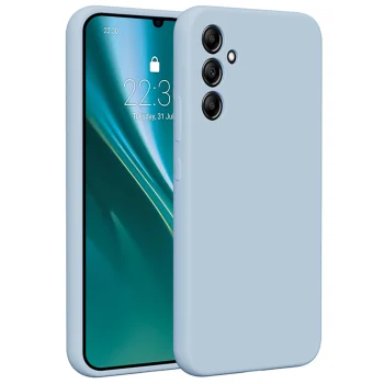 Силиконовый чехол Etteri для Samsung Galaxy A34 5G светло-синий