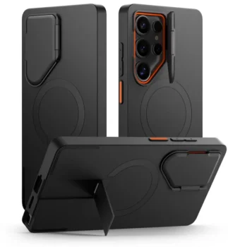 Tech-Protect Kevlar Aura MagSafe vāciņš Samsung Galaxy S25 Ultra, melns/oranžs