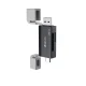 USB un USB-C 3.0 atmiņas karšu lasītājs Devia EL240 2-in-1, melns