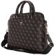 Guess New 4G Zipper Pocket Triangle Logo 15\" Laptop Bag - Black