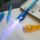 Ручка с невидимыми чернилами и UV LED фонариком, разные цвета