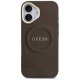 Guess Peony Hot Stamp MagSafe Phone Case Cover iPhone 17 - Brown