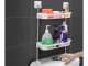 Freestanding Over-the-Toilet Bathroom Rack, 2 Shelves, White