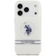 U.S. Polo Assn. iPhone 17 Pro Case DH and Bottom Stripe Logo MagSafe, White