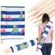 Paravan Beach Screen for Wind Protection, 6 m, blue-white