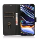 Nokia C10 / C20 KHAZNEH Lint Texture Leather Magnetic Flip Cover Shell Case, Black | Telefona Vāciņš Maciņš...
