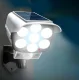 Saules LED lampa ar 77 diodēm un novērošanas kameras mulāža, imitācija, balta