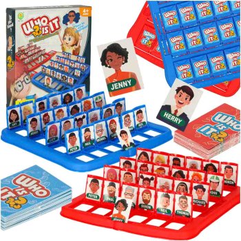 Loģiskā galda spēle Uzmini, kurš? ar tāfelēm un kārtīm