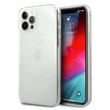 Guess iPhone 12 Pro Max vāciņš 4G 3D Pattern Collection, caurspīdīgs