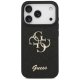 Guess iPhone 17 Pro vāciņš Fixed Glitter Big 4G, melns