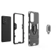 Vāciņš Samsung Galaxy A73 Ring Armor ar gredzenu, melns