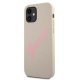 Guess iPhone 12 mini Case Silicone Vintage, Gray Pink